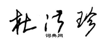 朱錫榮杜淑珍草書個性簽名怎么寫