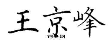 丁謙王京峰楷書個性簽名怎么寫