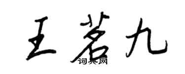 王正良王茗九行書個性簽名怎么寫