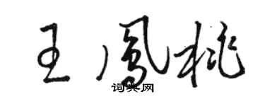 駱恆光王鳳桃草書個性簽名怎么寫