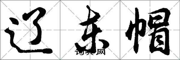 胡問遂遼東帽行書怎么寫