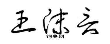 曾慶福王沫言草書個性簽名怎么寫