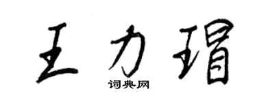 王正良王力瑁行書個性簽名怎么寫