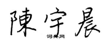 王正良陳宇晨行書個性簽名怎么寫