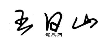 朱錫榮王日山草書個性簽名怎么寫