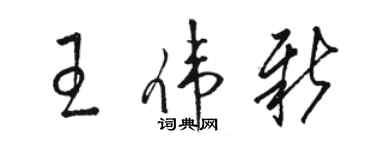 駱恆光王偉新草書個性簽名怎么寫