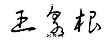 曾慶福王泉根草書個性簽名怎么寫