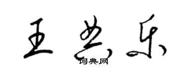 梁錦英王典樂草書個性簽名怎么寫