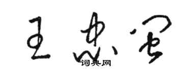 駱恆光王忠閩草書個性簽名怎么寫