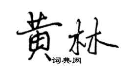 曾慶福黃林行書個性簽名怎么寫