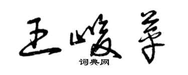 曾慶福王峻苹草書個性簽名怎么寫