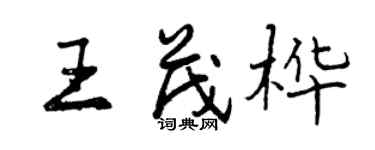 曾慶福王茂樺行書個性簽名怎么寫
