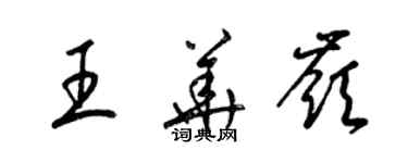 梁錦英王華嶺草書個性簽名怎么寫