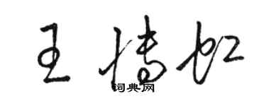 駱恆光王博虹草書個性簽名怎么寫