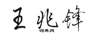 駱恆光王兆鋒行書個性簽名怎么寫