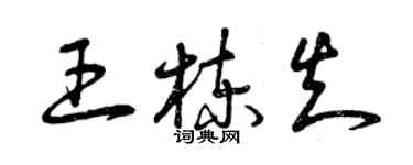 曾慶福王棟知草書個性簽名怎么寫