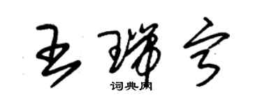 朱錫榮王瑞寧草書個性簽名怎么寫