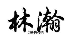 胡問遂林瀚行書個性簽名怎么寫
