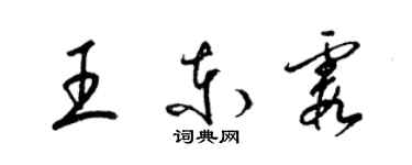 梁錦英王東霞草書個性簽名怎么寫