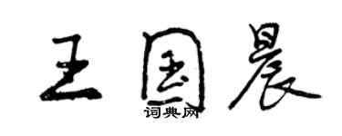 曾慶福王國晨行書個性簽名怎么寫