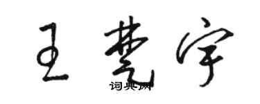 駱恆光王楚宇草書個性簽名怎么寫