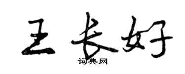 曾慶福王長好行書個性簽名怎么寫