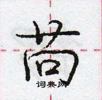 龐中華寫的硬筆行書苘