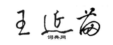 駱恆光王延苗草書個性簽名怎么寫