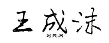 曾慶福王成沫行書個性簽名怎么寫