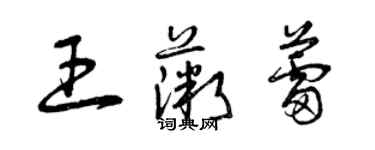 曾慶福王薇蕾草書個性簽名怎么寫