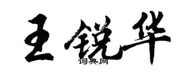 胡問遂王銳華行書個性簽名怎么寫