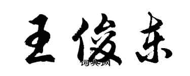 胡問遂王俊東行書個性簽名怎么寫