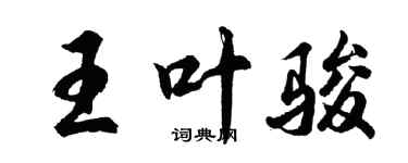 胡問遂王葉駿行書個性簽名怎么寫