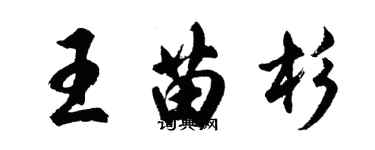 胡問遂王苗杉行書個性簽名怎么寫