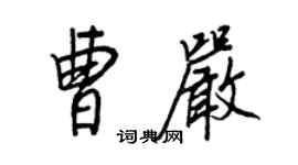 王正良曹嚴行書個性簽名怎么寫