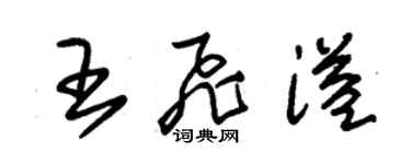 朱錫榮王飛溢草書個性簽名怎么寫