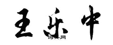 胡問遂王樂中行書個性簽名怎么寫