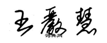 朱錫榮王嚴慧草書個性簽名怎么寫