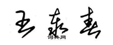 朱錫榮王泰春草書個性簽名怎么寫