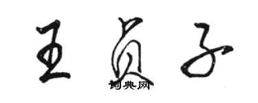 駱恆光王貞子行書個性簽名怎么寫