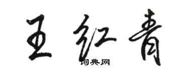 駱恆光王紅青行書個性簽名怎么寫