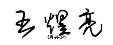 朱錫榮王煜亮草書個性簽名怎么寫