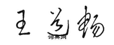 駱恆光王道暢草書個性簽名怎么寫