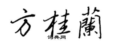 王正良方桂蘭行書個性簽名怎么寫