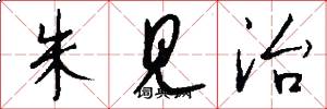 朱見治怎么寫好看