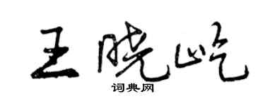 曾慶福王曉屹行書個性簽名怎么寫
