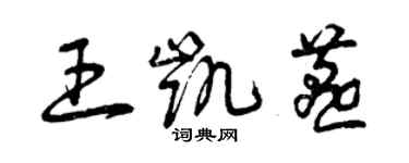 曾慶福王凱燕草書個性簽名怎么寫