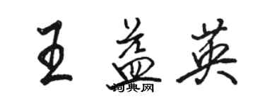 駱恆光王益英行書個性簽名怎么寫