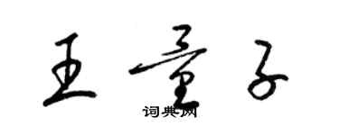 梁錦英王量子草書個性簽名怎么寫