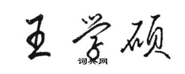 駱恆光王學碩行書個性簽名怎么寫